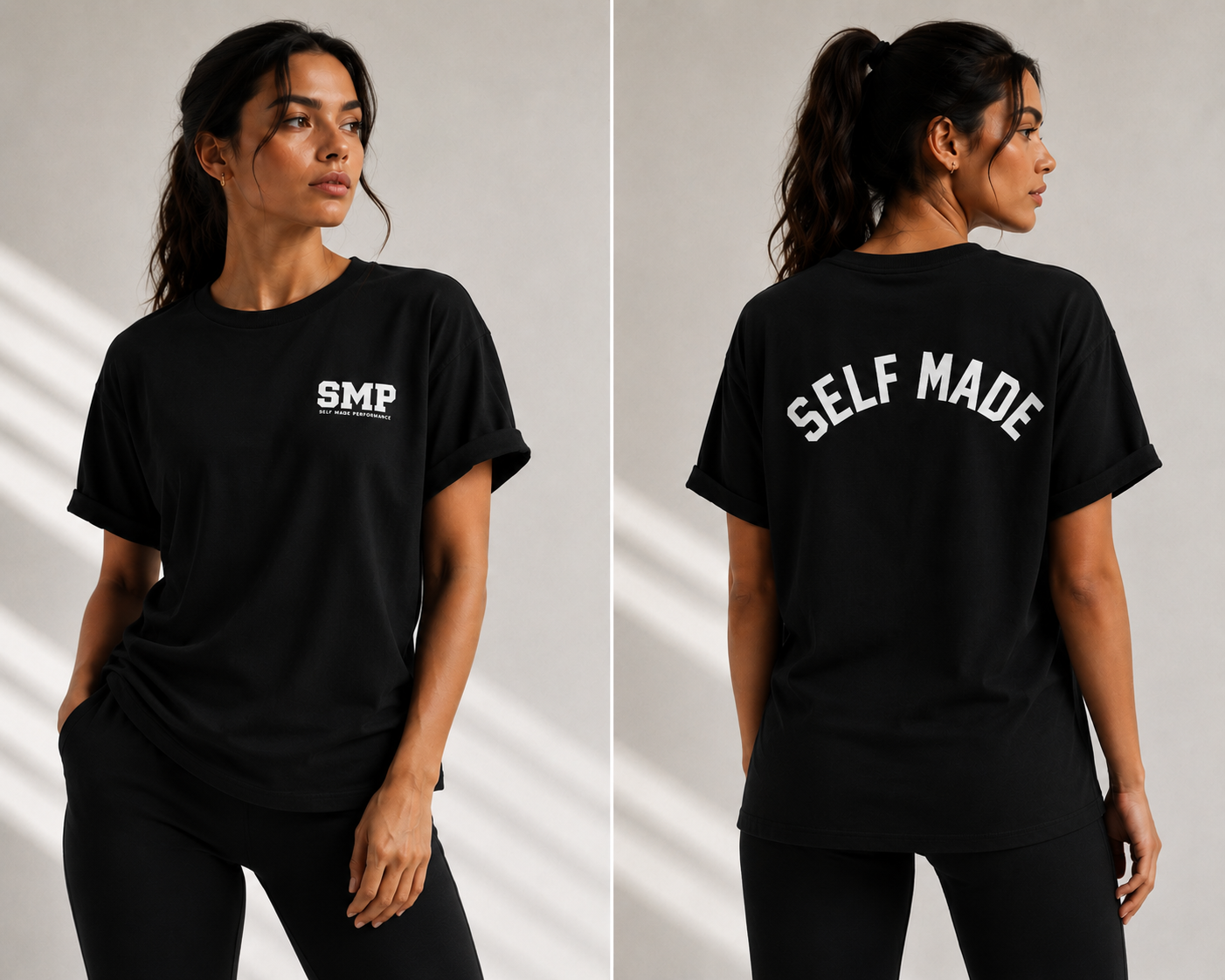 Self Made Performance - Women´s T-Shirt - Womens Organic Rolled Sleeves T-Shirt