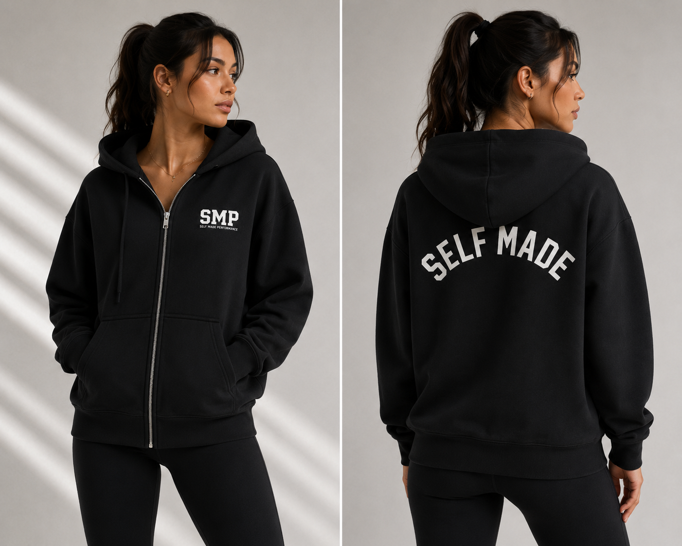 Self Made Performance - Organic Zip Hoodie - Organic Relaxed Zipper